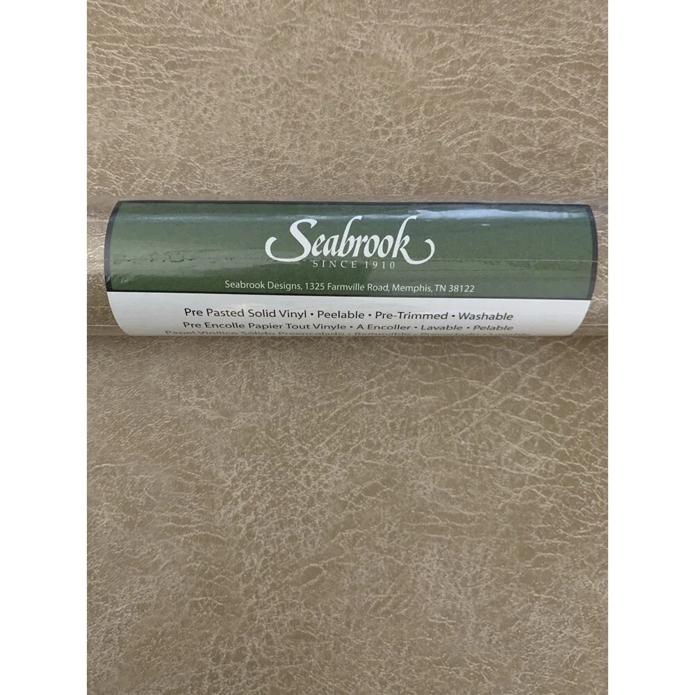 Seabrook Faux Leather Wallpaper EQ104683, 20.5” X 11yds